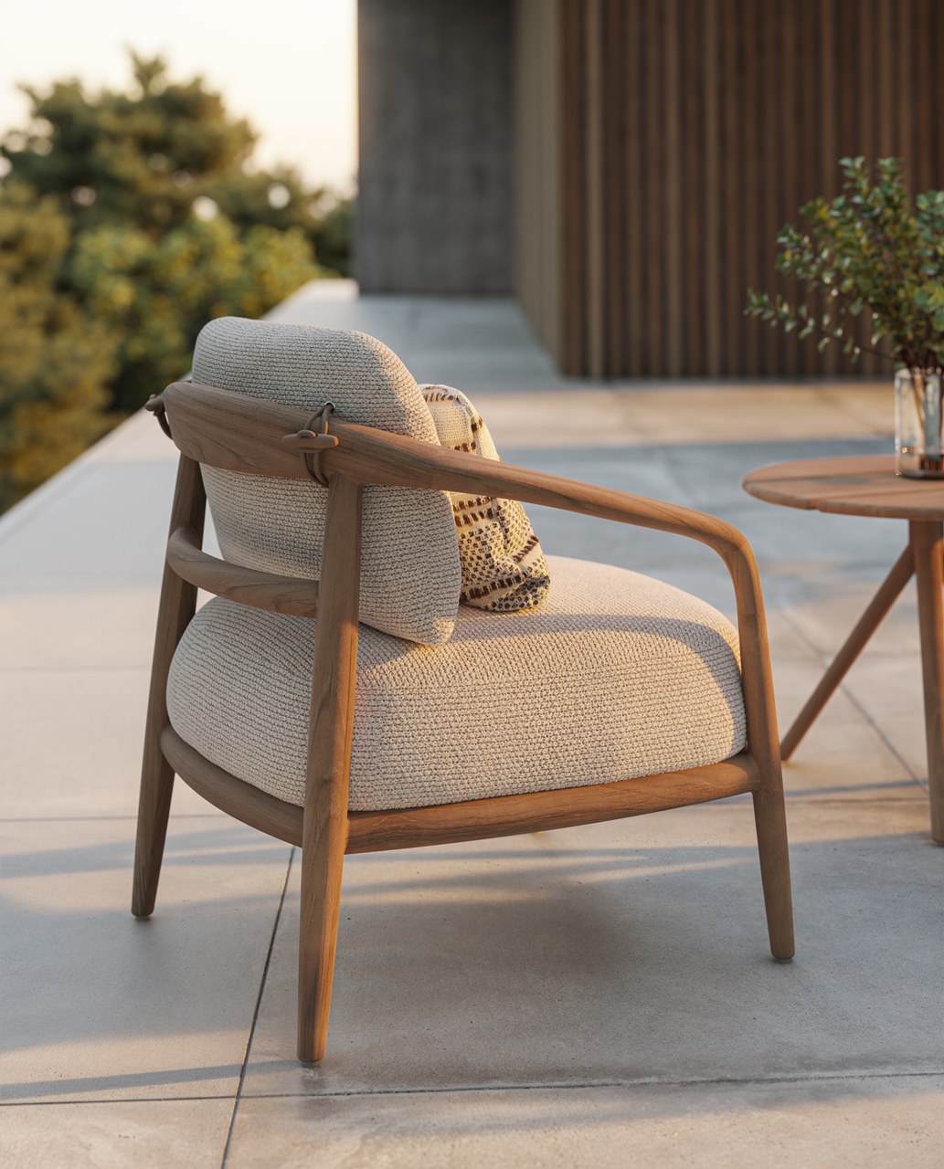 petit fauteuil lounge Fusta Vondom en situation, photo d'ambiance