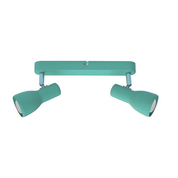 plafonnier 2 spots enfant coloris menthe sur fond blanc