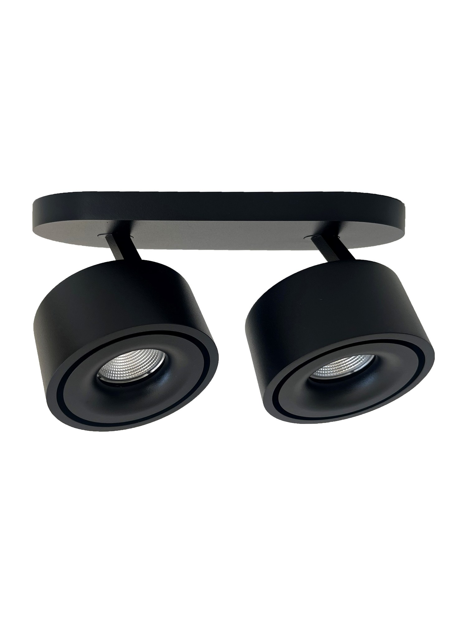 Plafonnier à bras Easy Braccio en aluminium par Antidark Plafonnier à bras Easy Braccio W2100 double noire, 2 spots