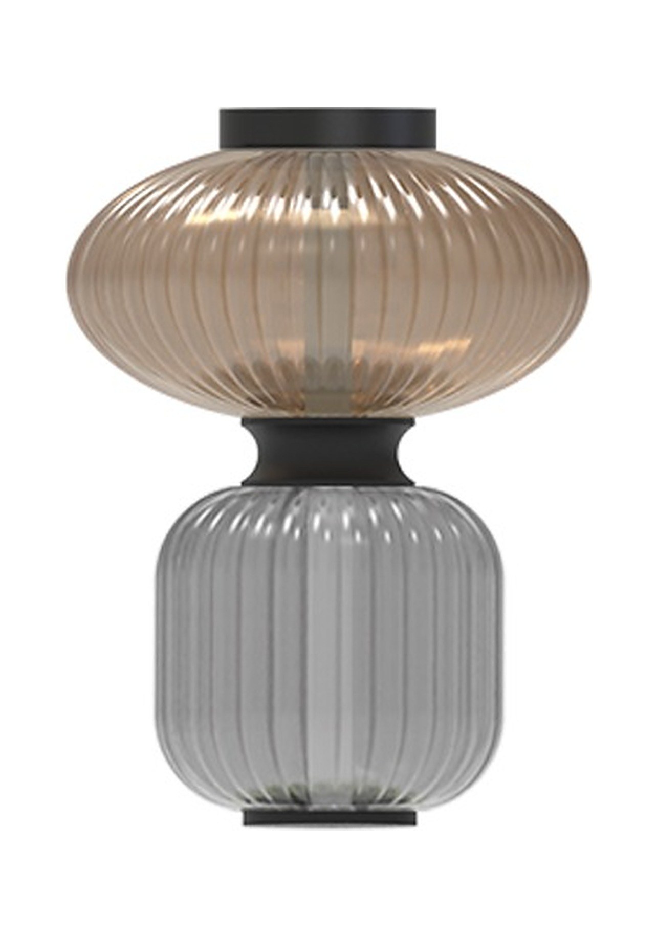 Plafonnier Goldenberry verre ambre et gris