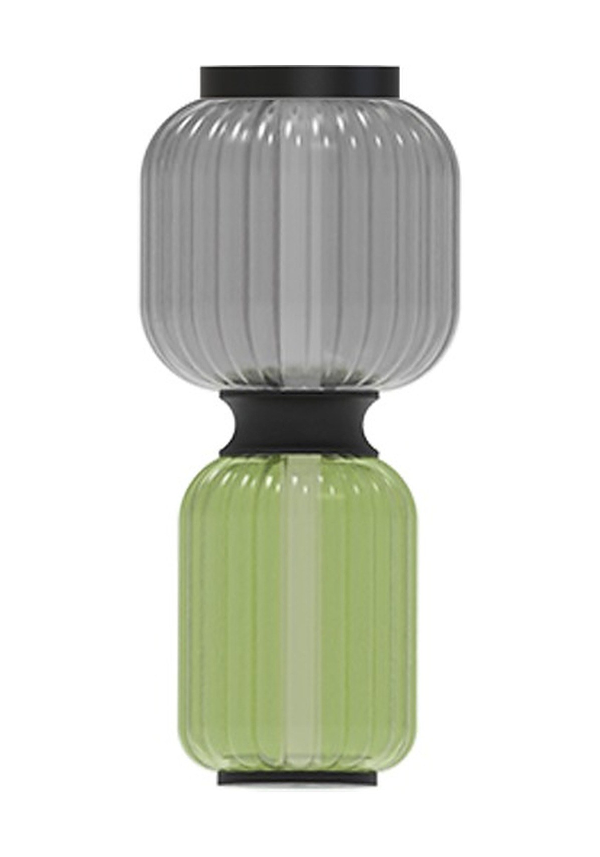 Plafonnier Greenberry verre vert et gris
