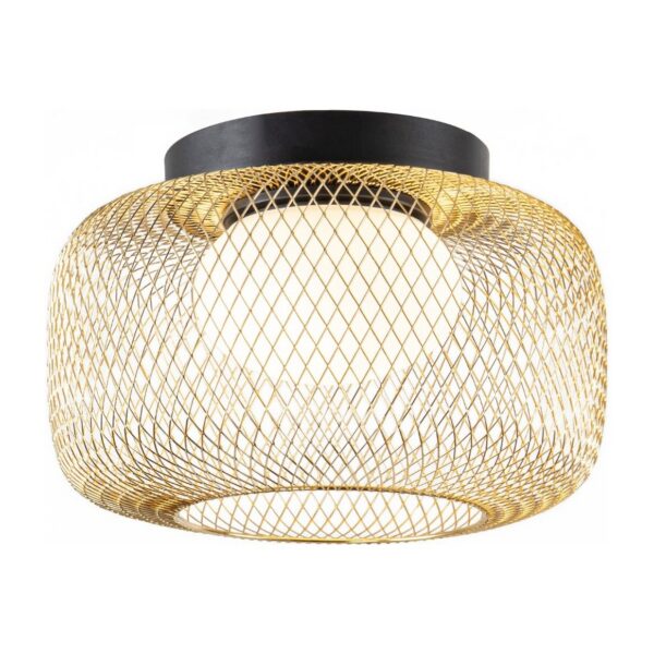 plafonnier maille dorée 32 cm sur fond blanc