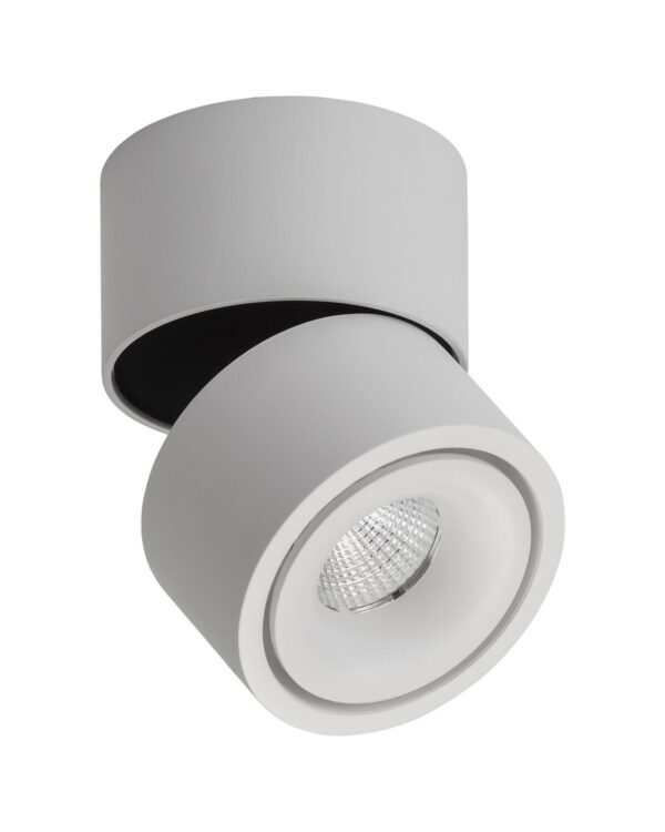 Plafonnier orientable Easy Mini W75, packshot finition blanc