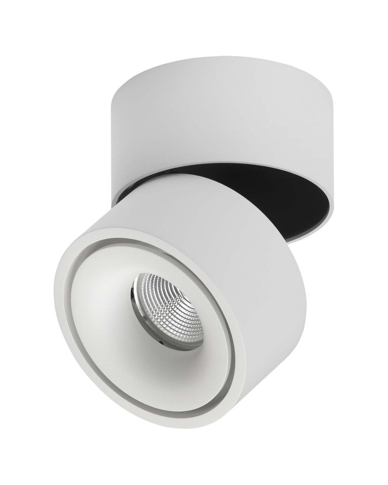 Plafonnier orientable Easy W100, packshot finition blanc