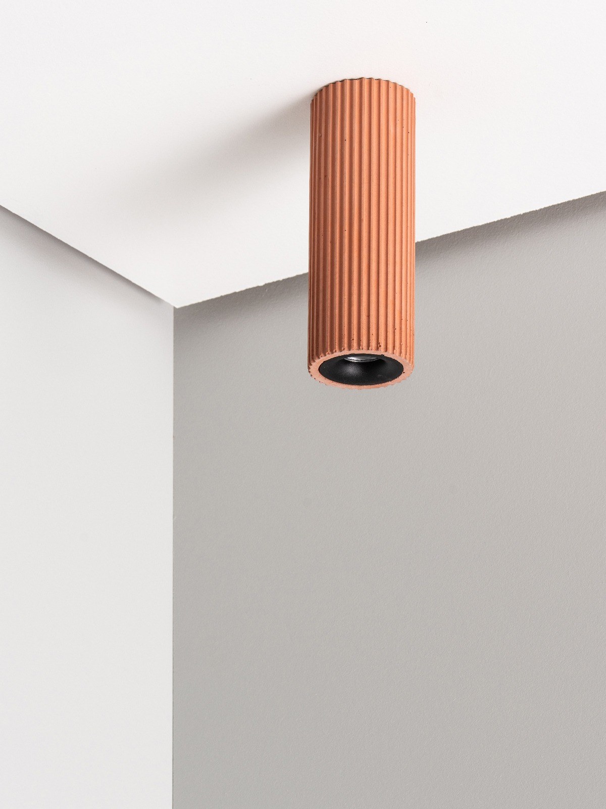 Plafonnier S2 en béton par Stefan Gant x Gant Lights Plafonnier S2 en béton par Stefan Gant x Gant Lights, taille S2l, corail