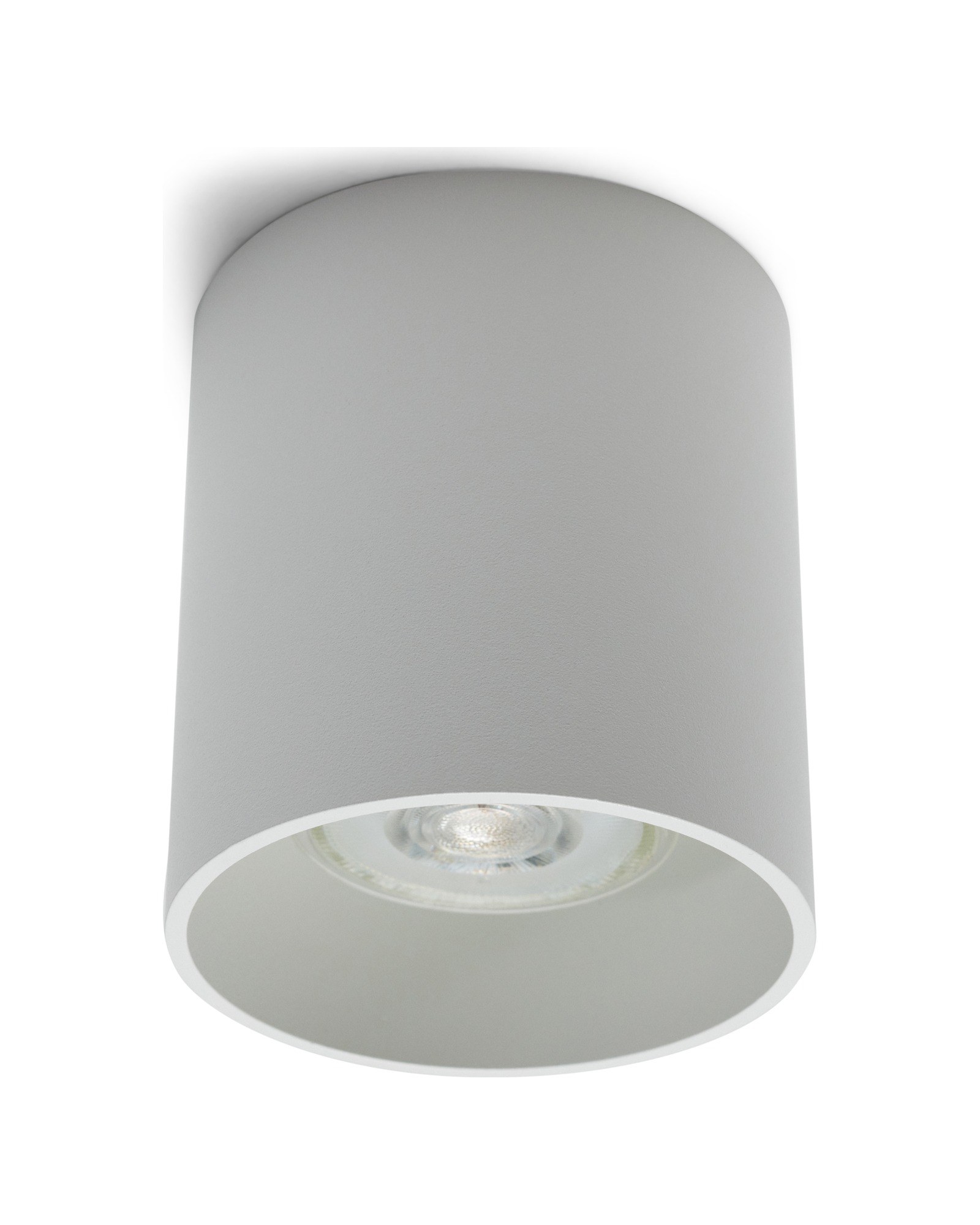 Plafonnier Tube Ceiling LED ou GU10 en aluminium par Antidark plafonnier Tube Ceiling Antidark GU10 en finition blanc, packshot fond blanc