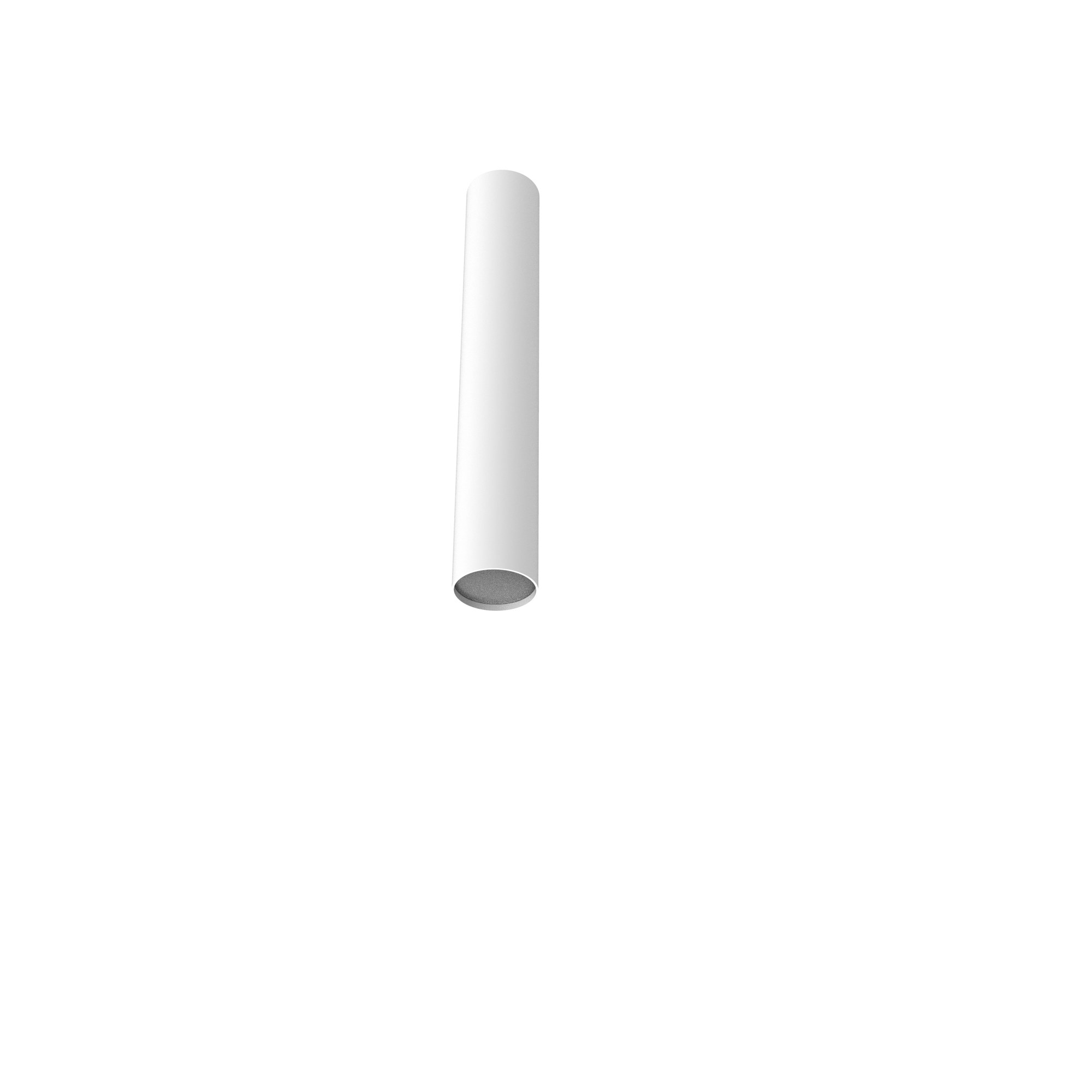 Plafonnier tube Rose en fer par Robin Lamps plafonnier tube Rose finition blanc mat 25 cm, fond blanc
