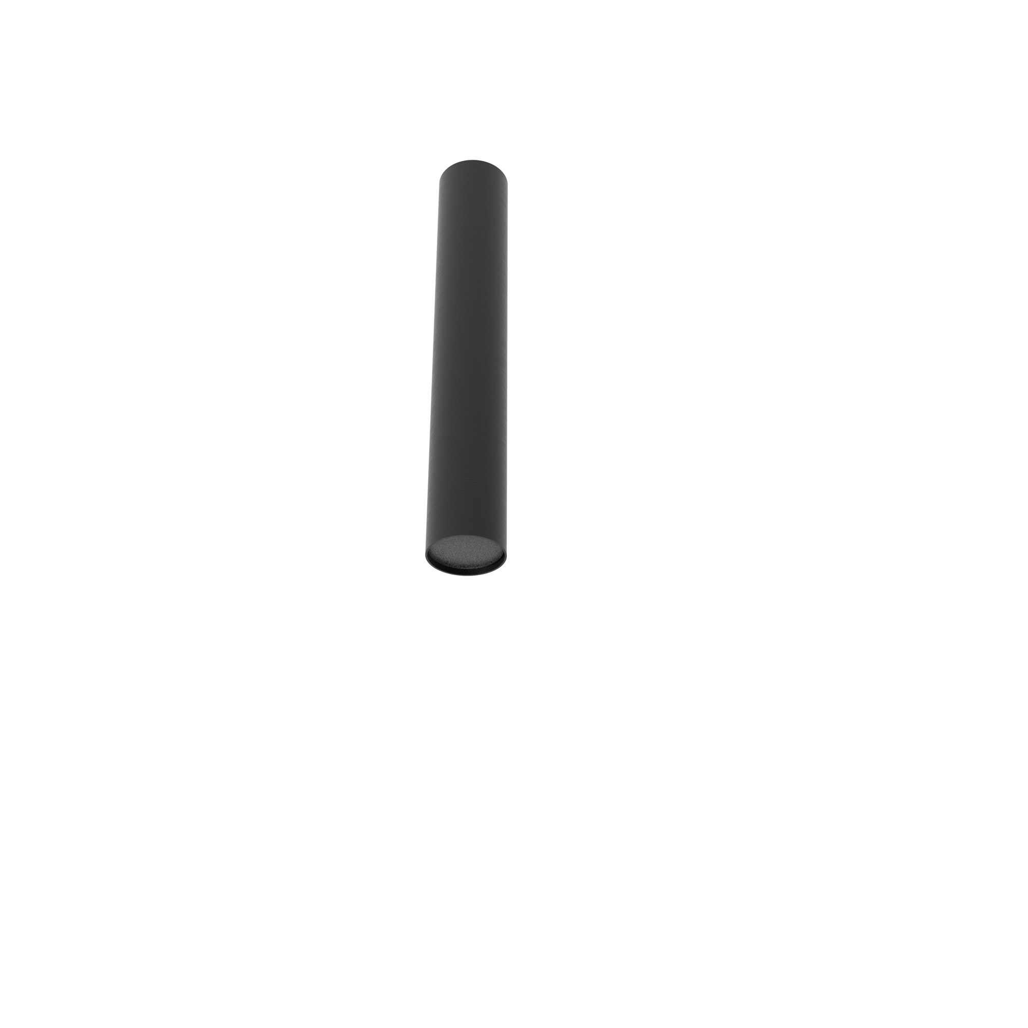 Plafonnier tube Rose en fer par Robin Lamps plafonnier tube Rose finition noir mat 25 cm, fond blanc