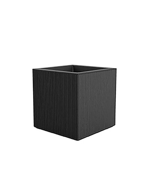 pot carré extérieur design Gatsby Vondom cube coloris anthracite