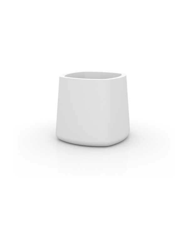 pot carré extérieur design Ulm Vondom pot carré 91 cm coloris blanc