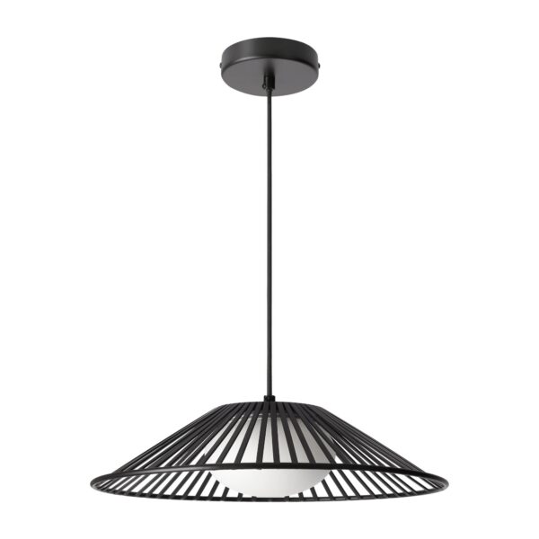 suspension ajourée noire 50 cm sur fond blanc