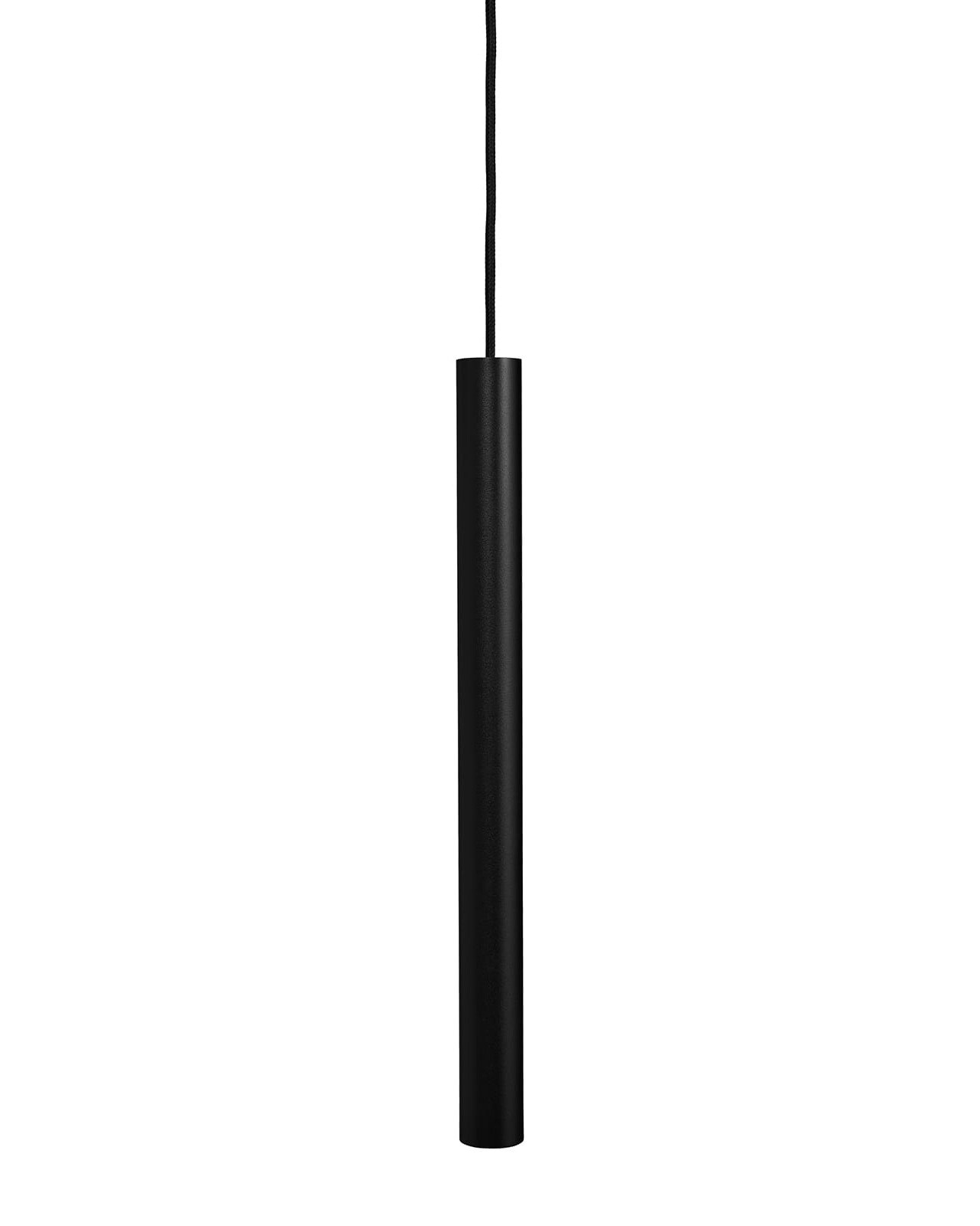 Suspension Asta LED noire, tube d'aluminium Ø40 mm