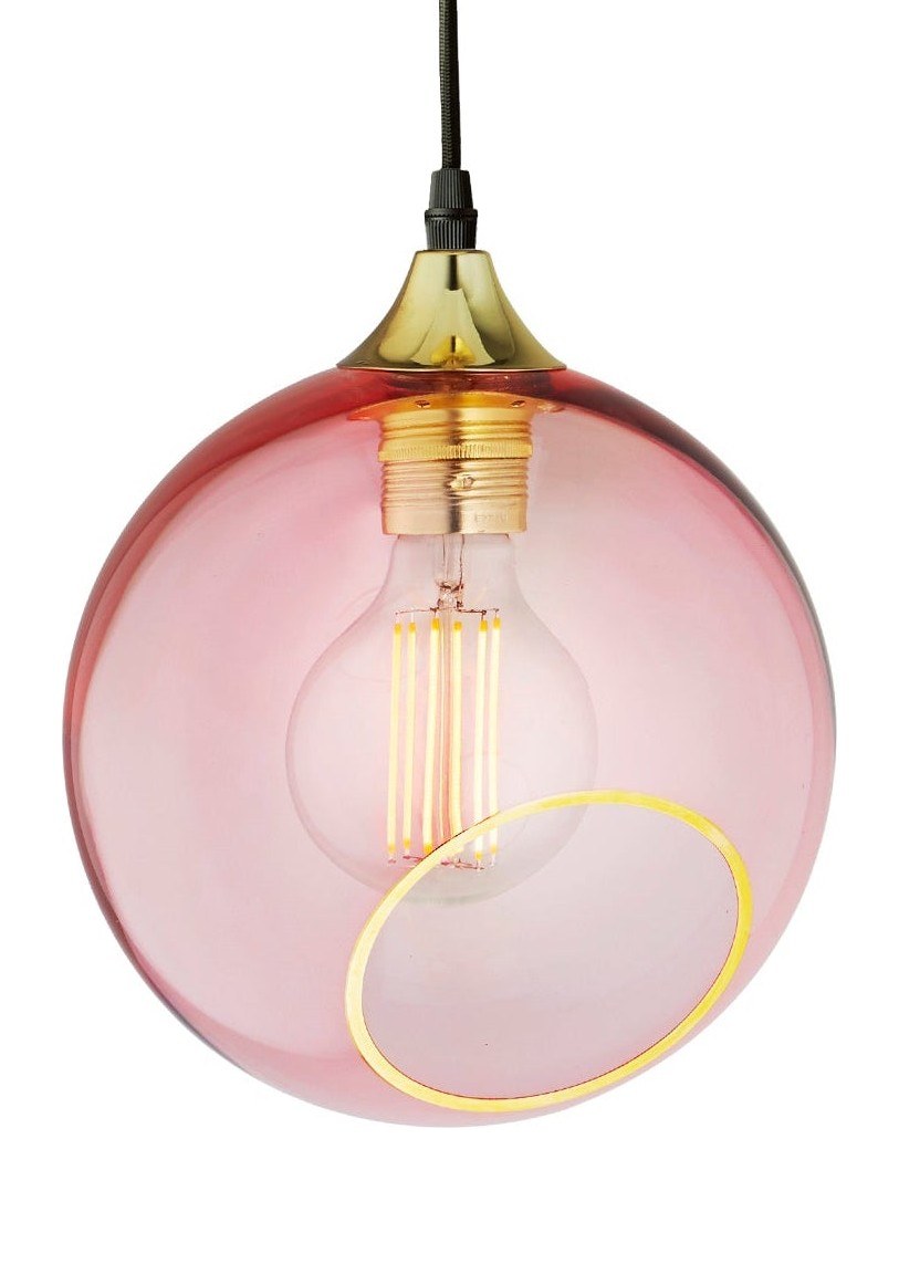 Suspension Ballroom par Design by Us, verre soufflé, Ø20 ou Ø32 cm suspension Ballroom Design by Us, verre rose, Ø20 cm