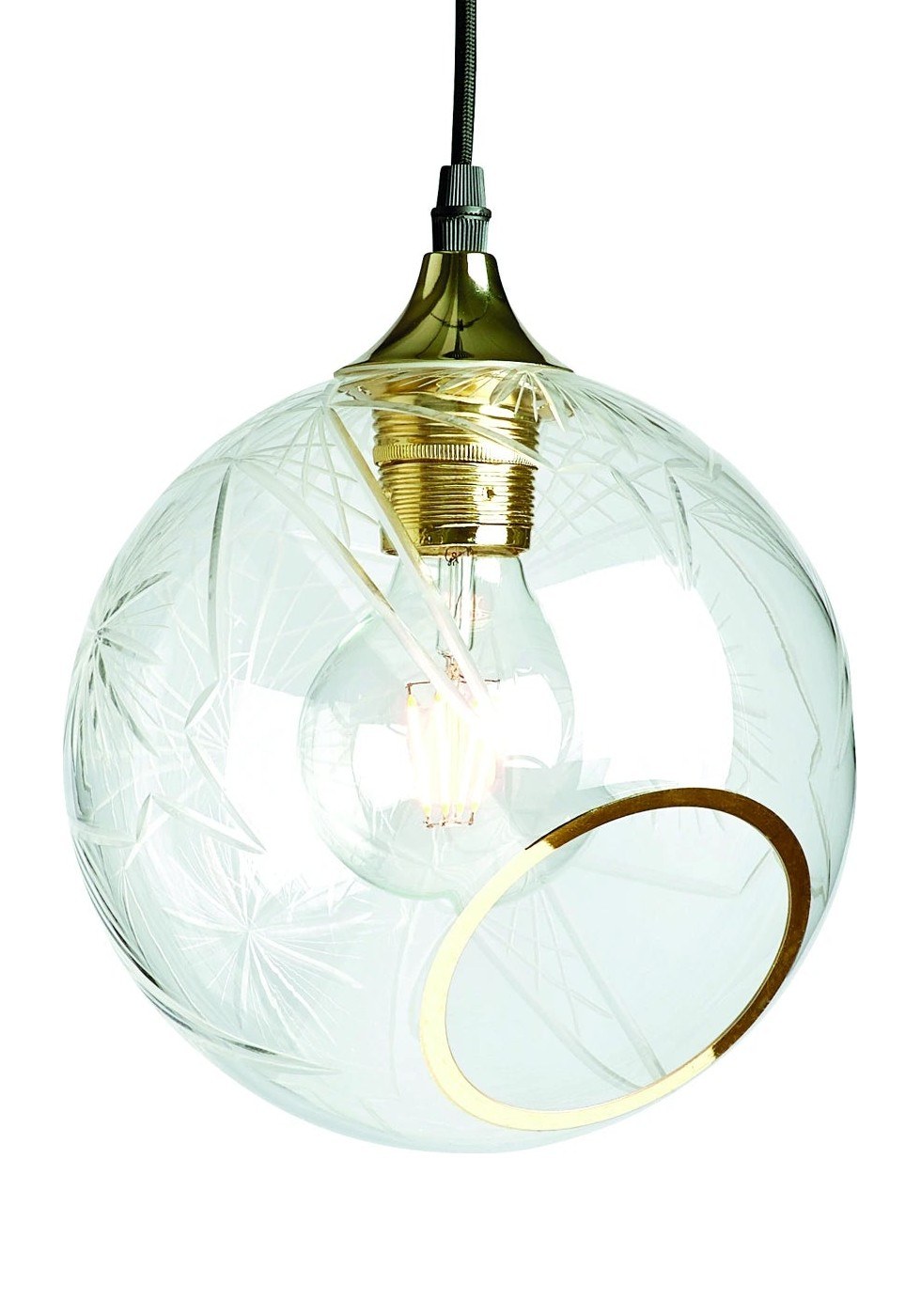 Suspension Ballroom par Design by Us, verre soufflé, Ø20 ou Ø32 cm suspension Ballroom Design by Us, verre transparent taillé, Ø20 cm