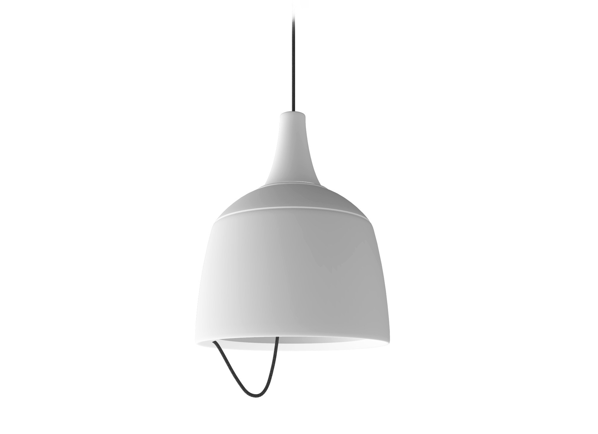Suspension Barna en aluminium par Robin Lamps suspension Barna Ø 28 cm blanc mat, vue sur fond blanc