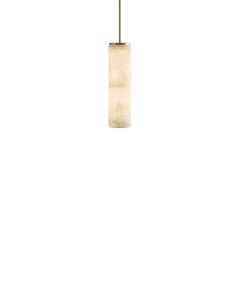 Suspension Boreal en albâtre par Robin Lamps suspension Boreal 2 éléments en albâtre, 43 cm