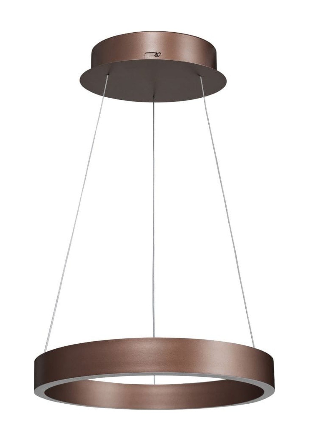 Suspension Gloria LED en aluminium par Antidark Suspension Gloria Antidark Coffee brun cuivré, anneau LED Ø40 cm