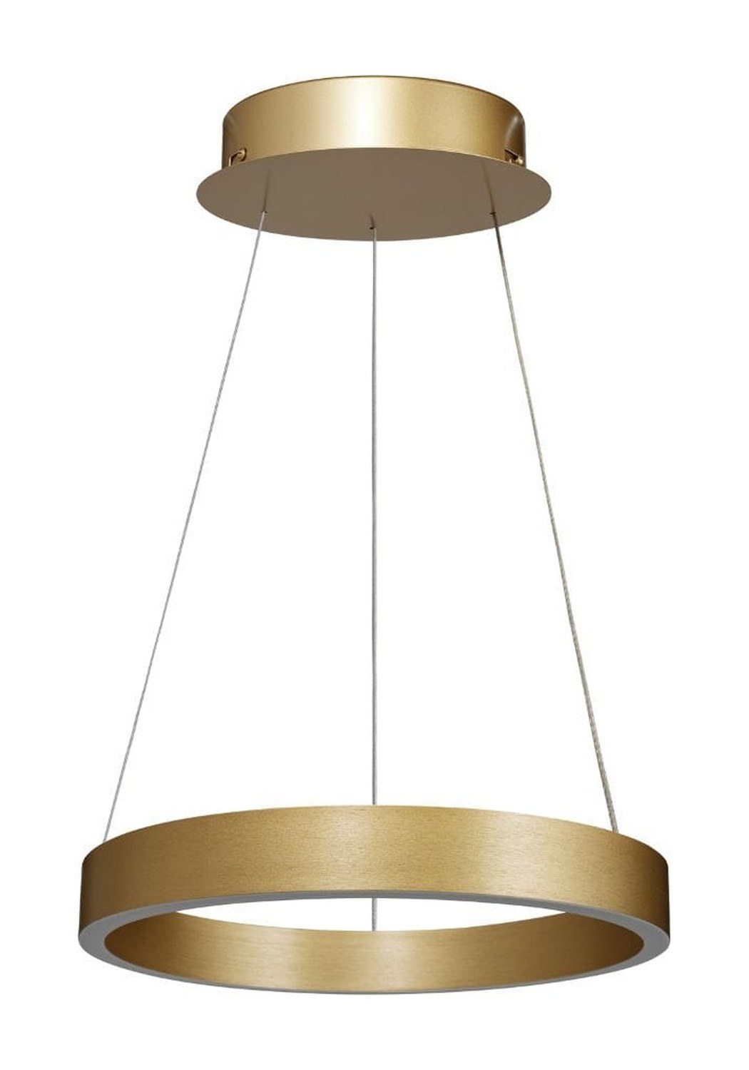Suspension Gloria LED en aluminium par Antidark Suspension Gloria Antidark laiton brossé, anneau LED Ø40 cm
