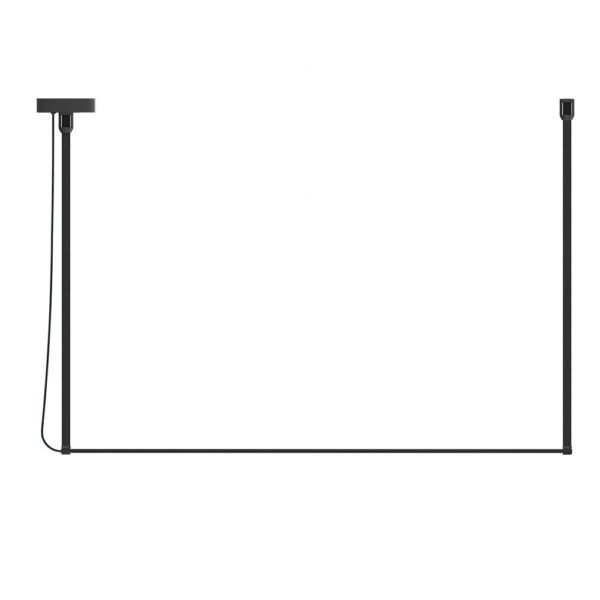suspension horizontale René version mono 120 cm noir, fond blanc