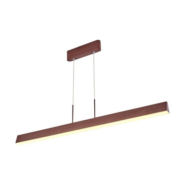 suspension linéaire LED marron de 100 cm, sur fond blanc