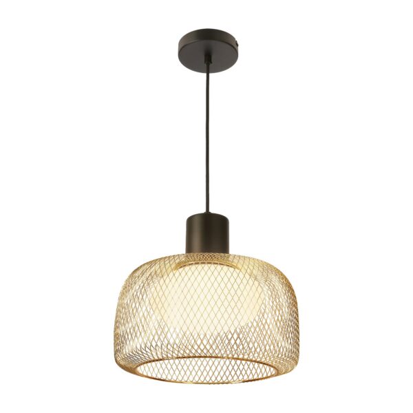 suspension maille dorée 32 cm sur fond blanc