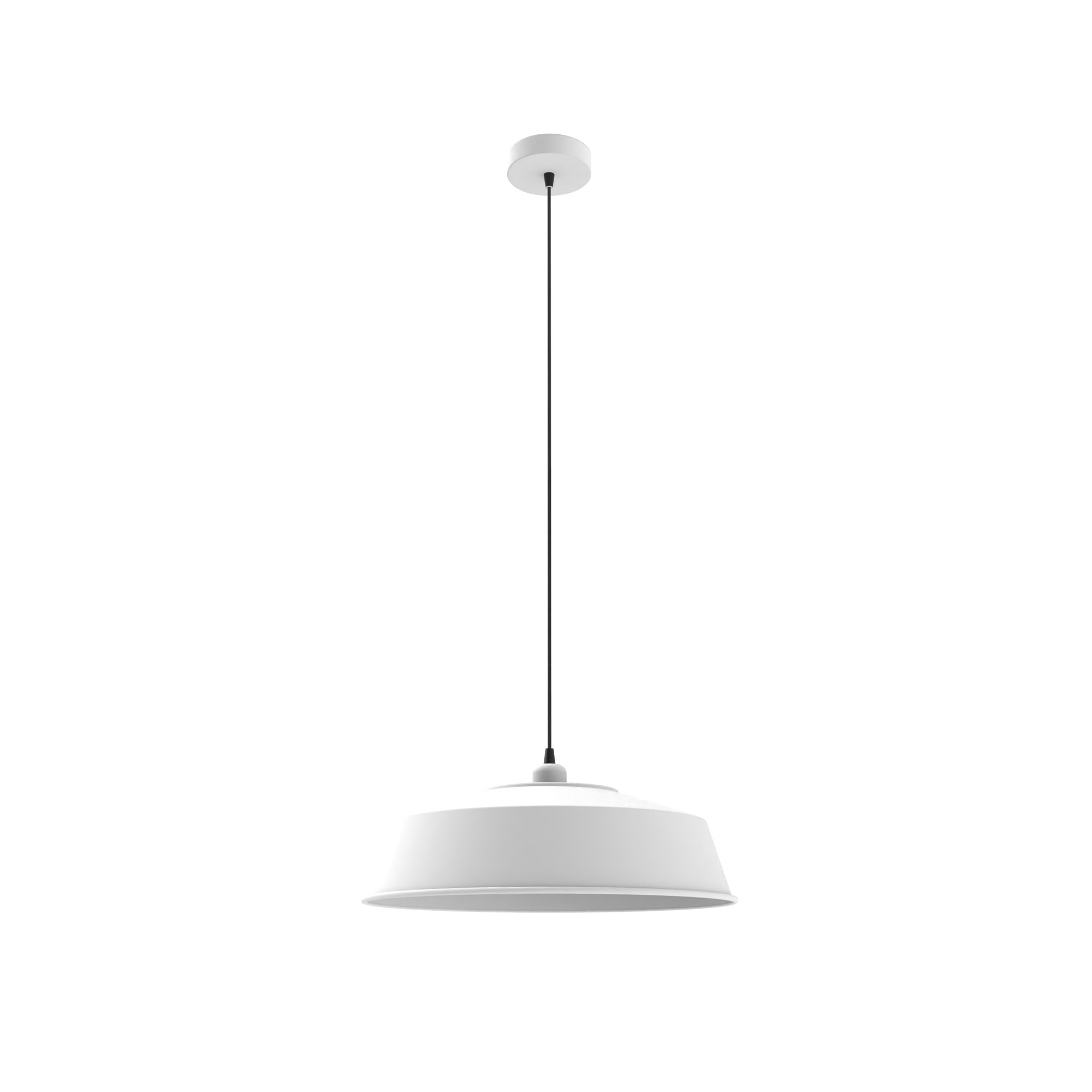 Suspension Mila en aluminium par Robin Lamps suspension Mila abat-jour blanc mat en aluminium, vue de face