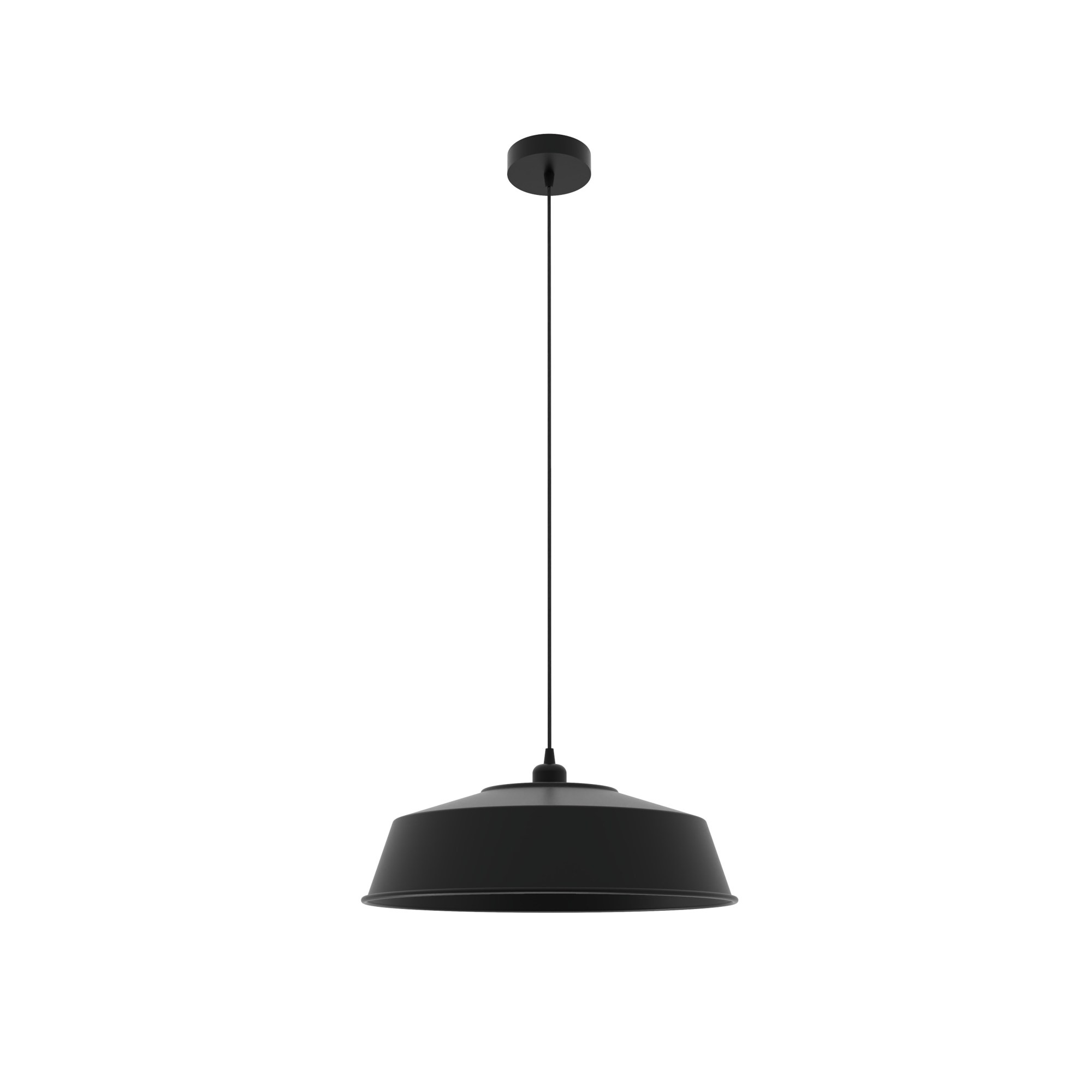 Suspension Mila en aluminium par Robin Lamps suspension Mila abat-jour noir mat en aluminium, vue de face