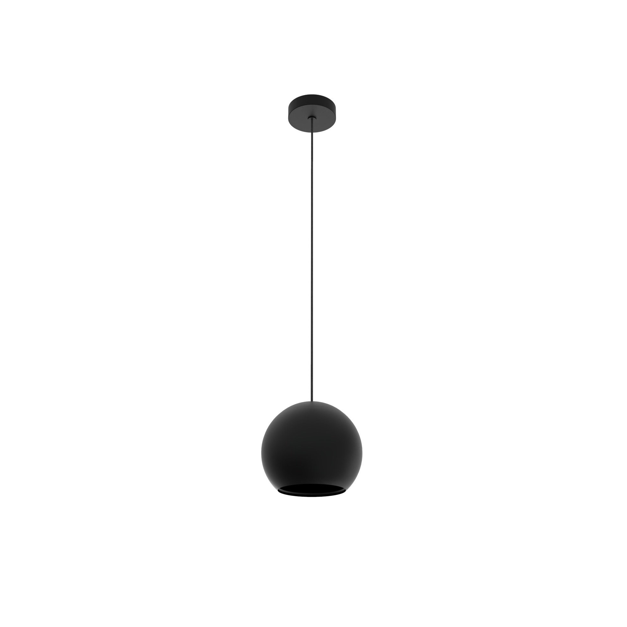 Suspension Nelly en aluminium par Robin Lamps suspension Nelly globe en aluminium noir mat Ø 14 cm, vue de face