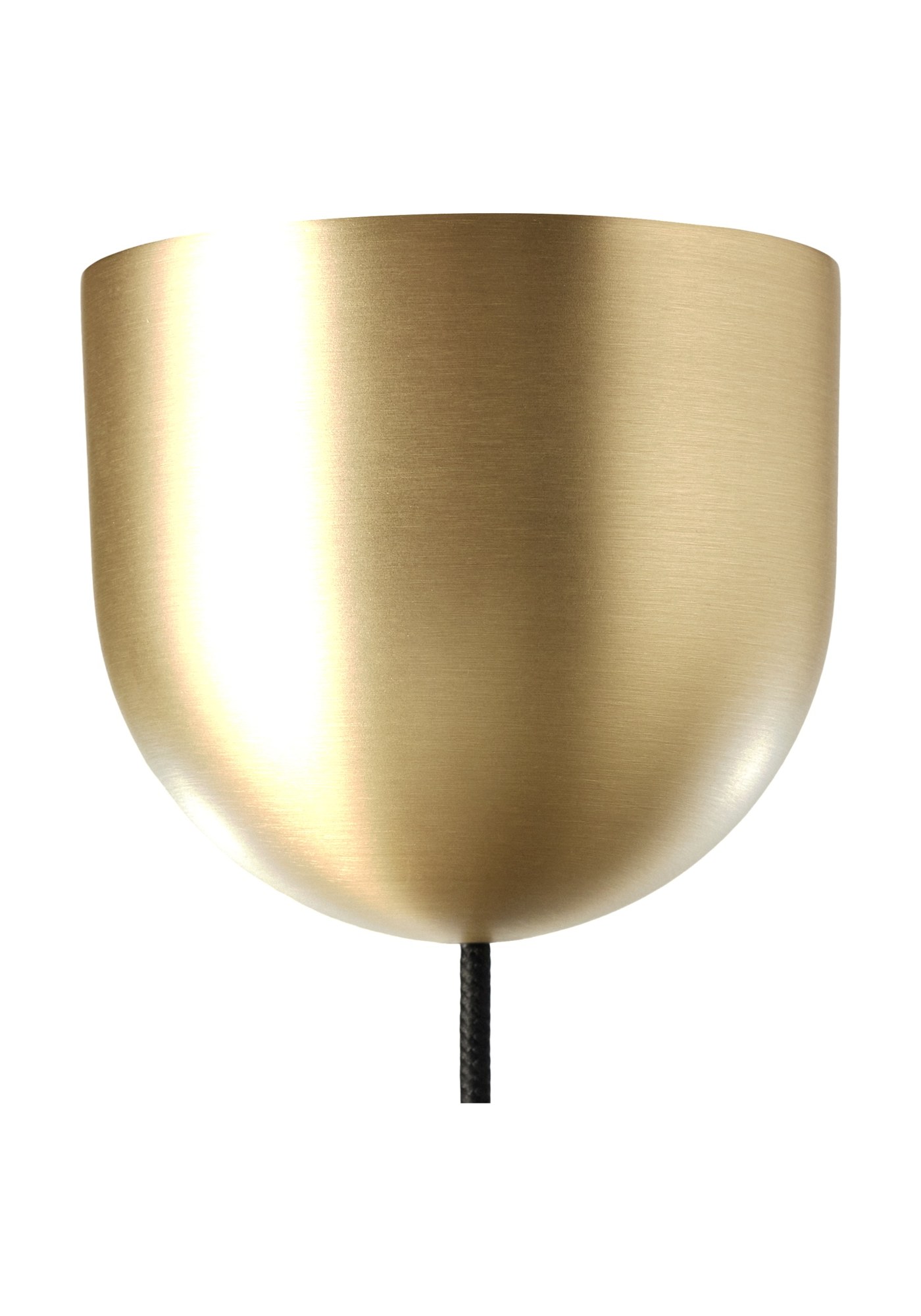 Suspension Palla P135 DTW en verre opale par Antidark suspension Palla P135 Antidark, détail du baldaquin en laiton