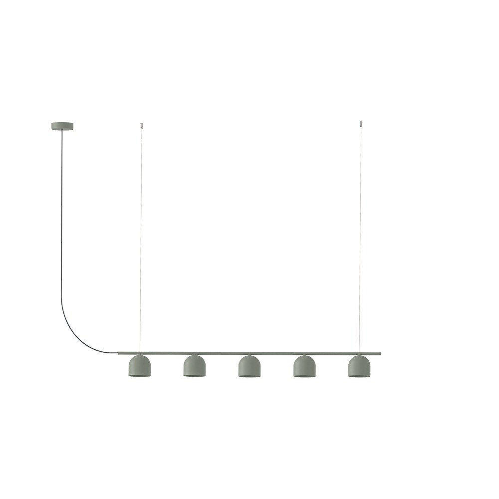 Suspension Rio Chandelier en fer par Robin Lamps Suspension Rio Chandelier en fer par Robin Lamps, taille Ø 9 cm, finition vert