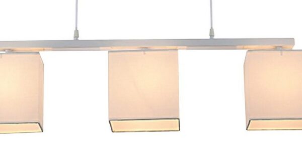 suspension trois abat-jour carrés detail des abat jour en tissu