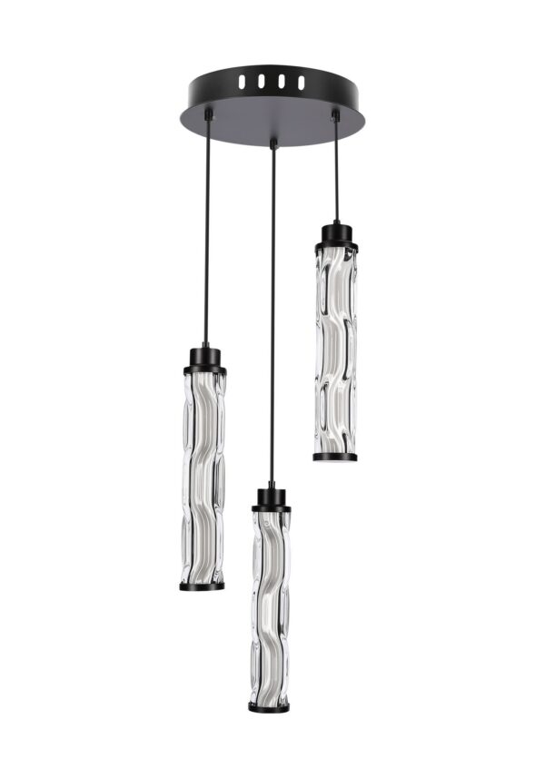 suspension trois tubes LED trois tubes sur fond blanc
