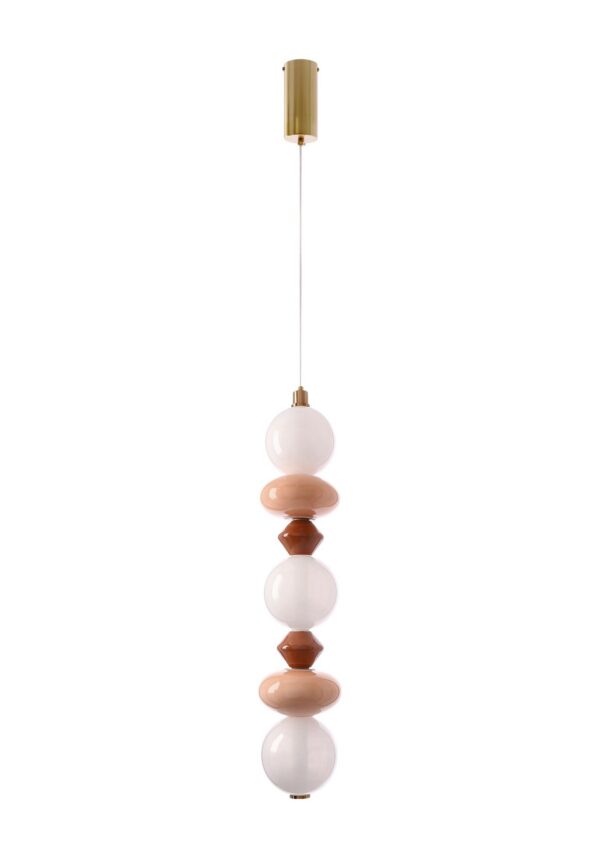 suspension verticale globes opale version 3 globes sur fond blanc