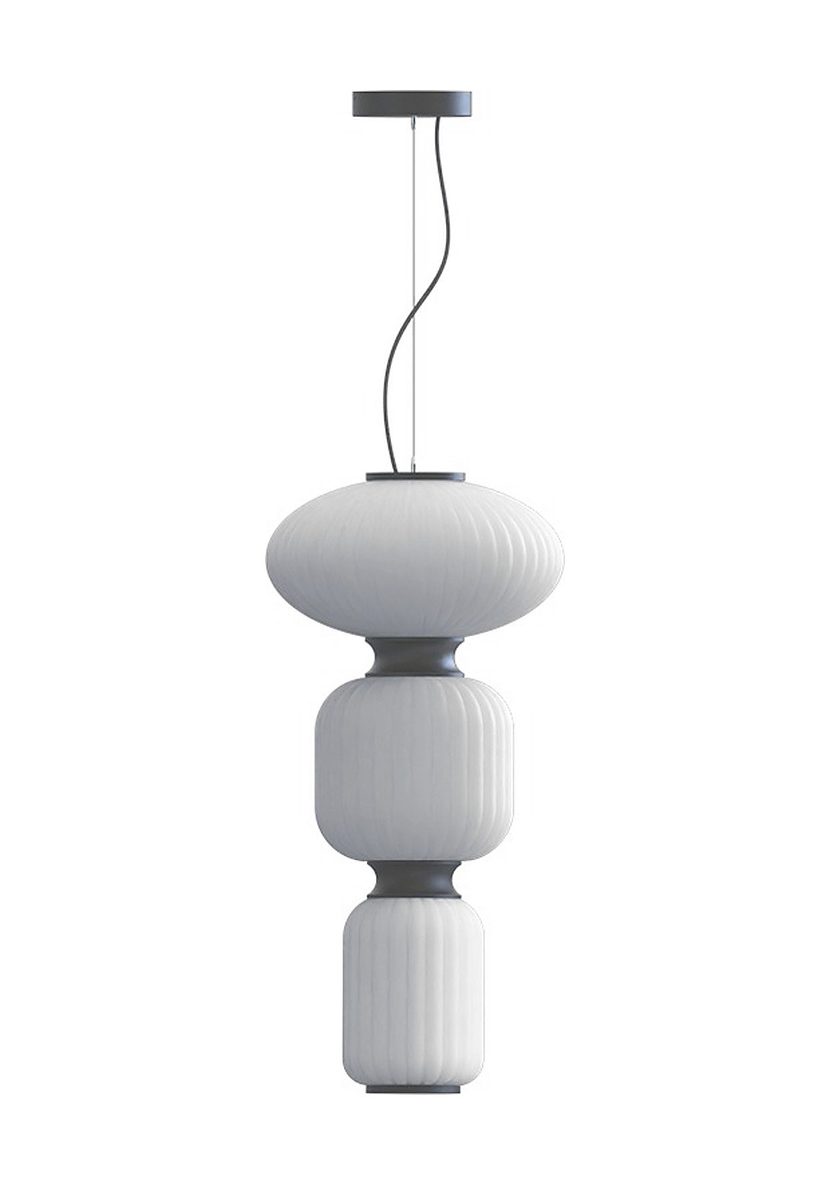 Suspension Whiteberries Trio noir mat