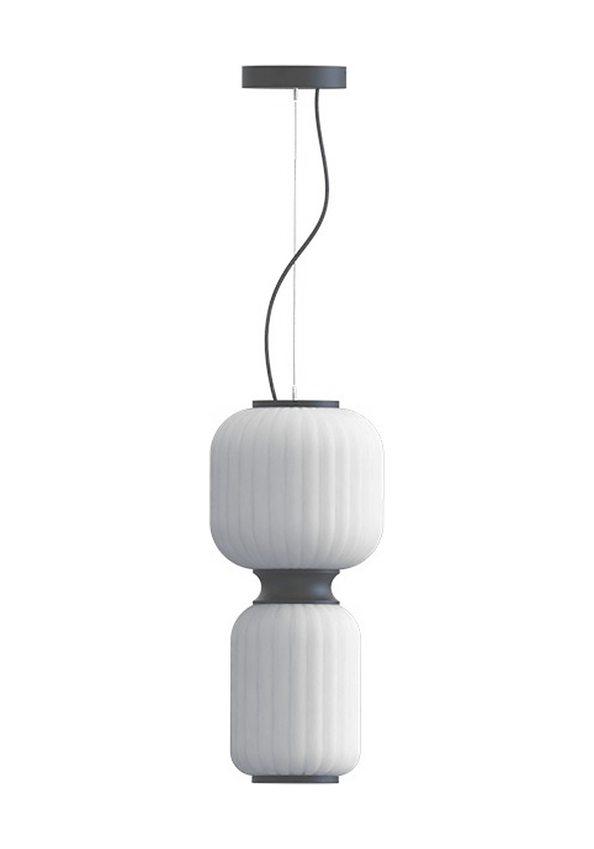 Suspension Whiteberry Echo noir mat