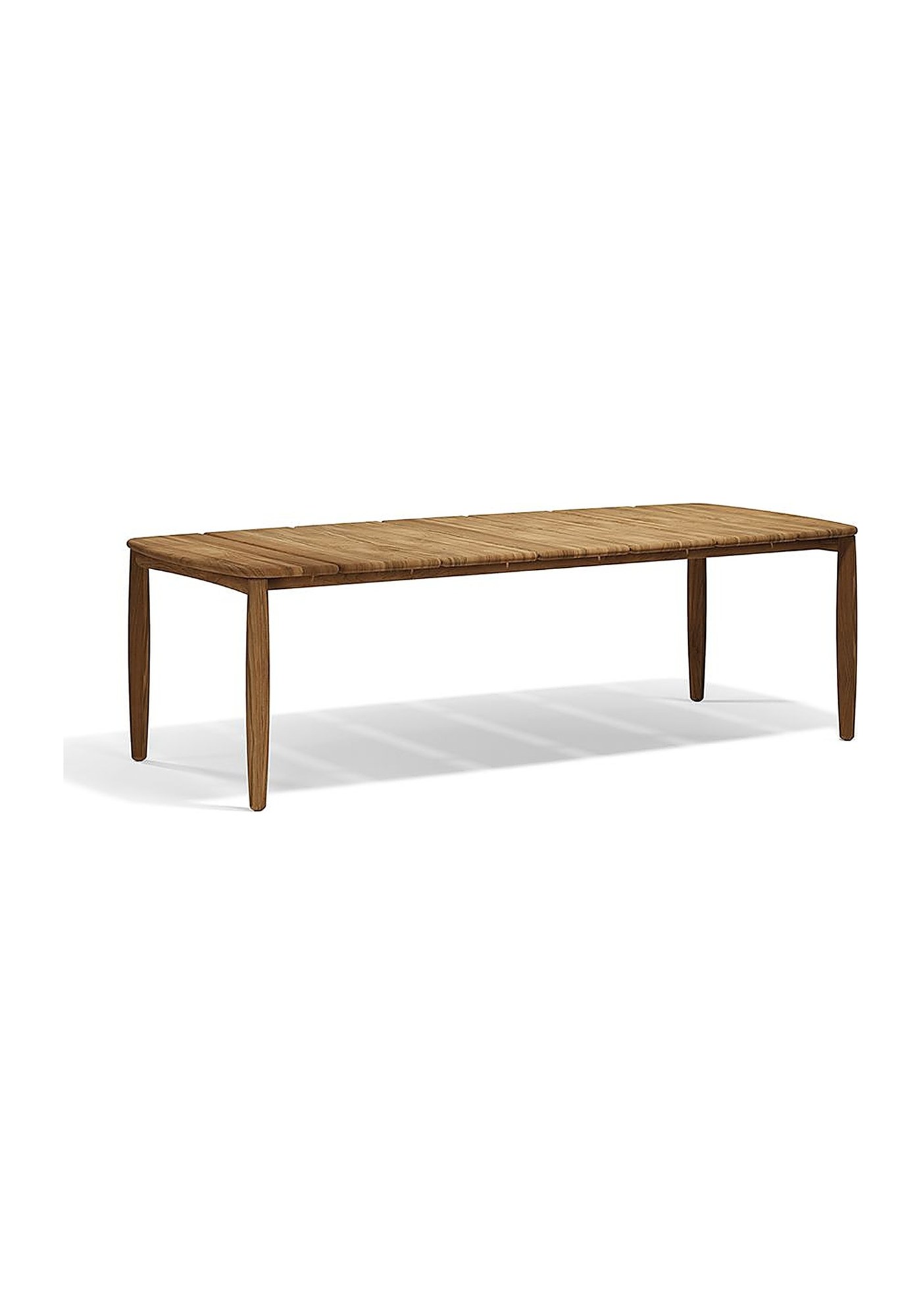 table à manger Fusta Vondom en teck, fond blanc