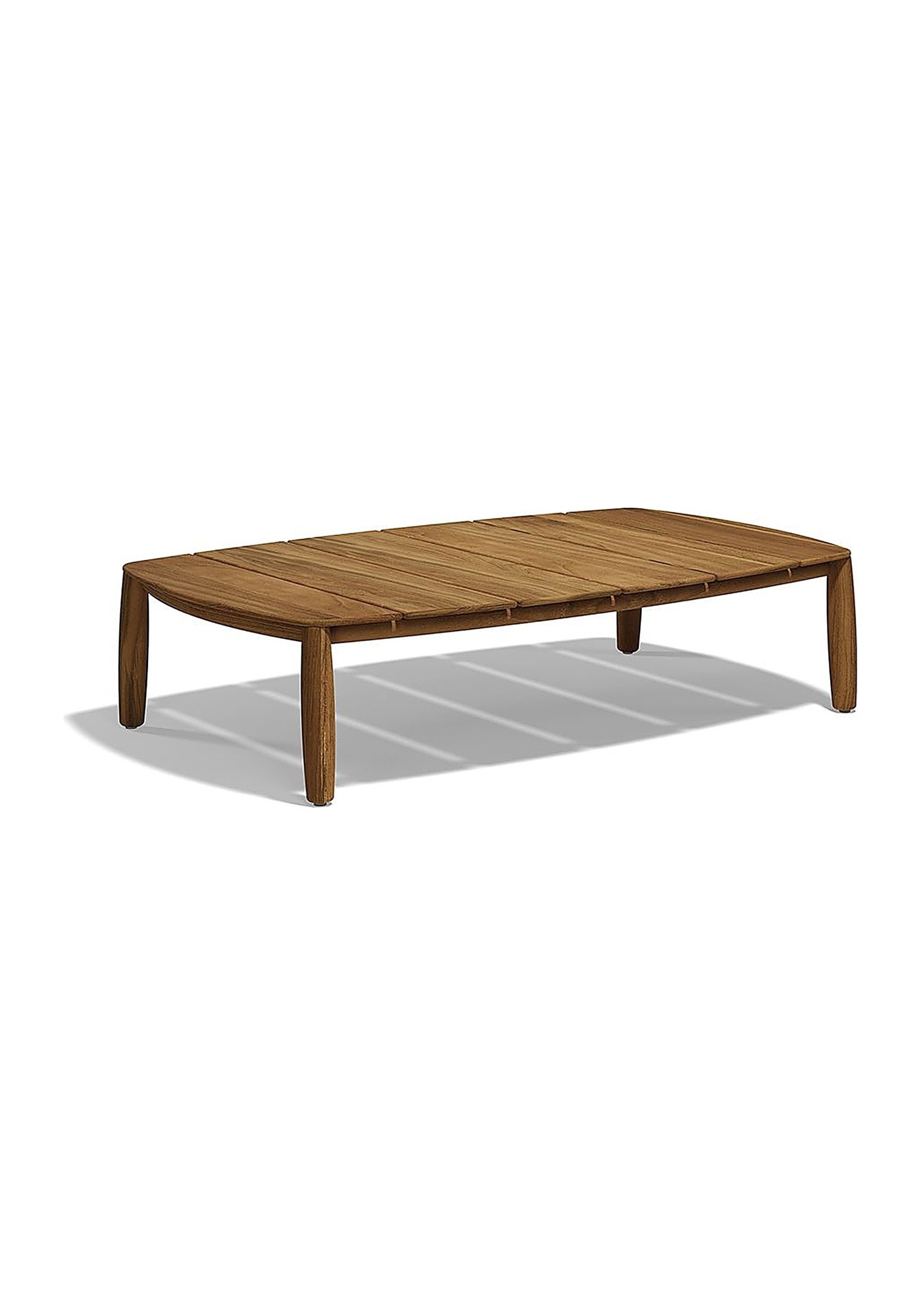 table basse Fusta Vondom en teck, fond blanc