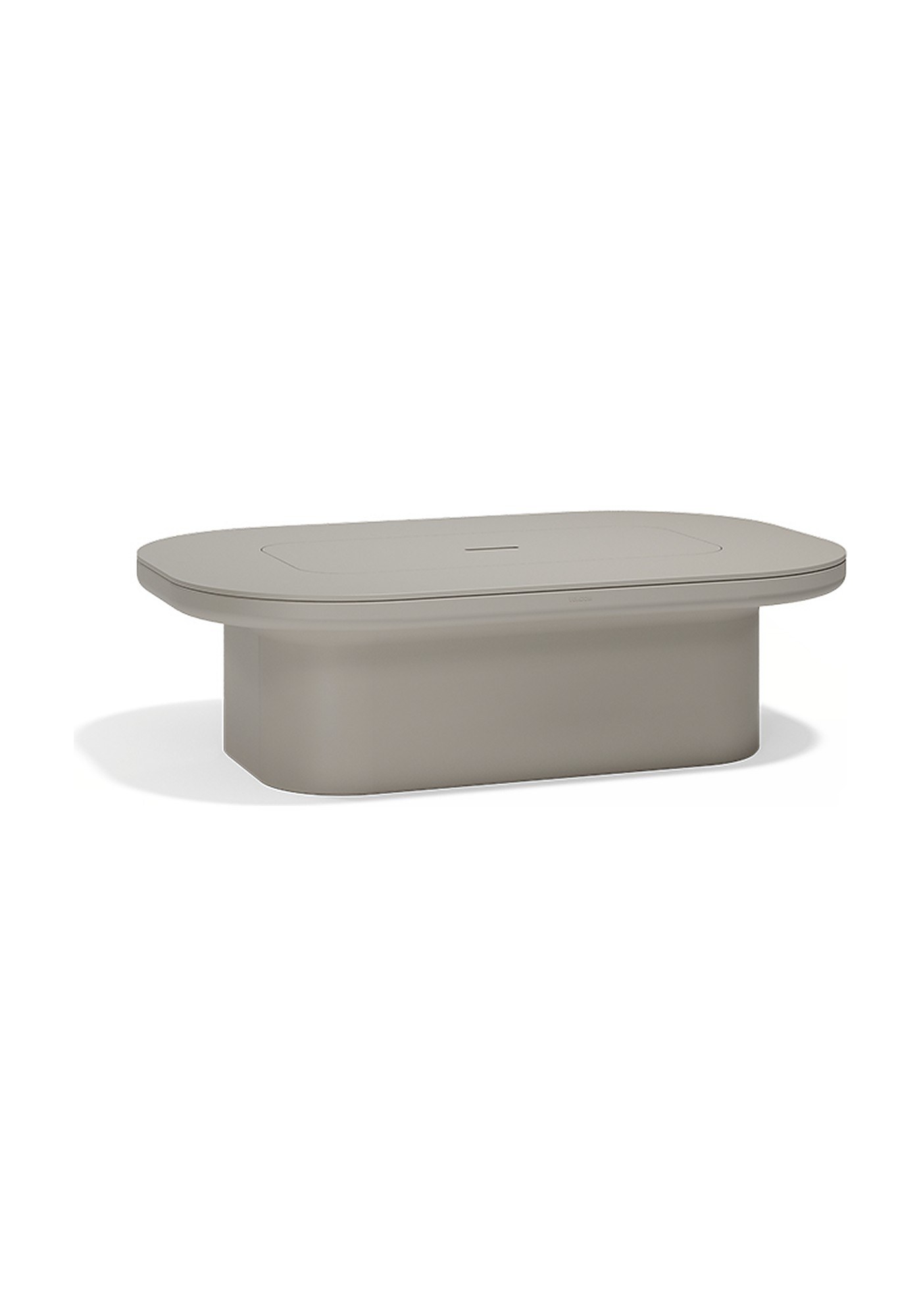 Table basse Luna avec ou sans rangement en polyéthylène au design contemporain par Ramón Esteve x Vondom table basse Luna Vondom, rendu du fabricant