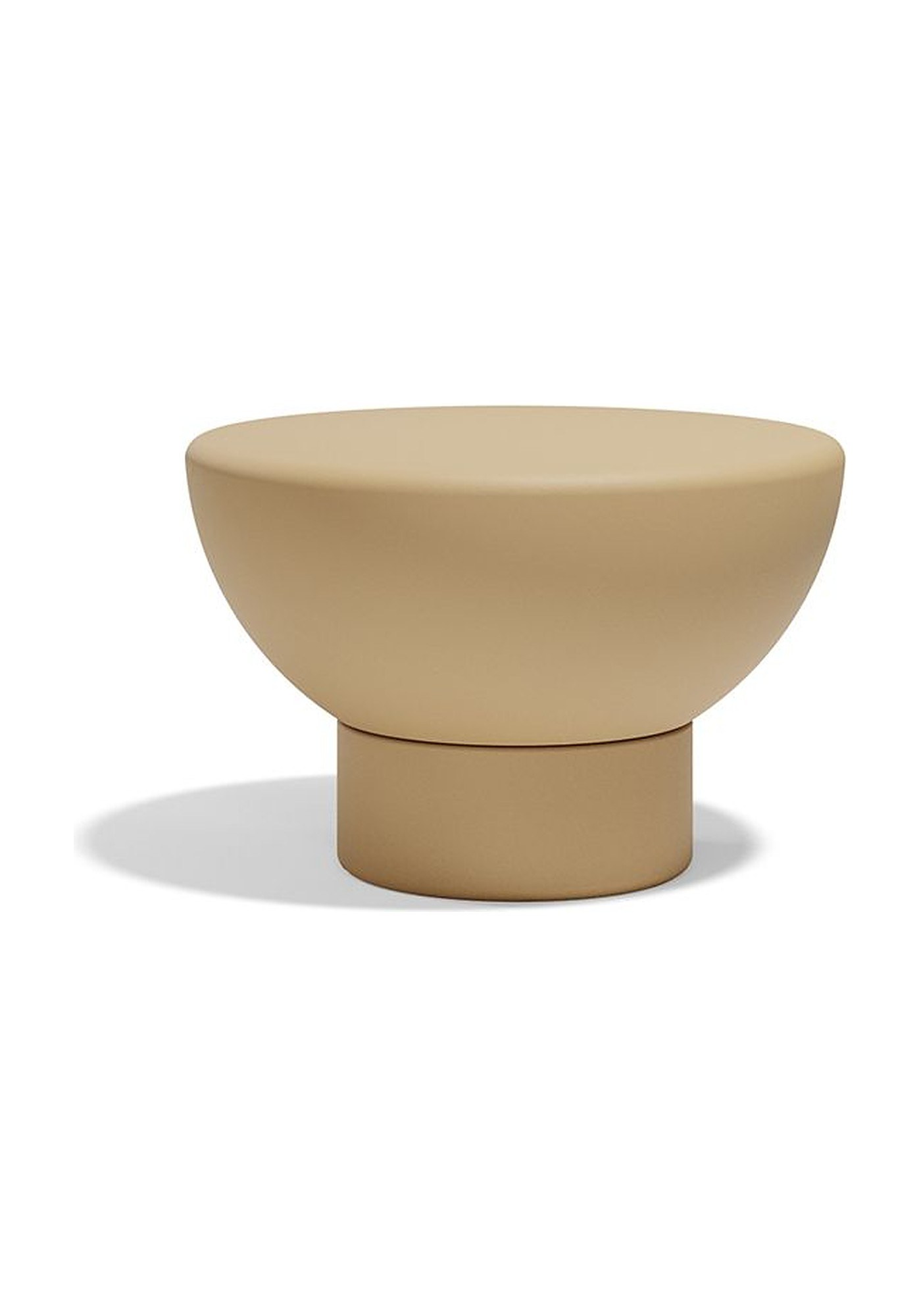Table basse ronde Luna en polyéthylène au design contemporain par Ramón Esteve x Vondom table basse ronde Luna Vondom coloris Camel