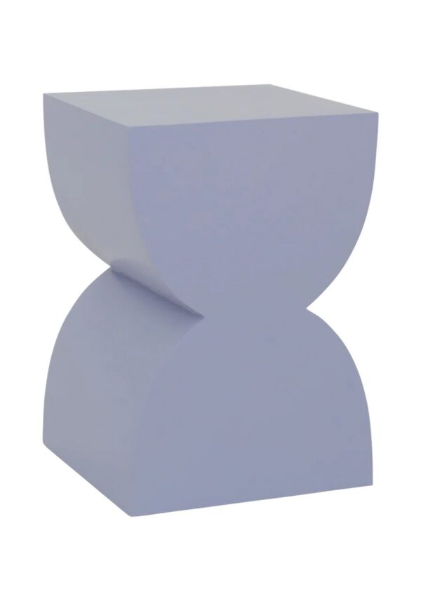 table d'appoint bois Corvo Urban Nature Culture, coloris lilas floraison d'orchidée sur fond blanc
