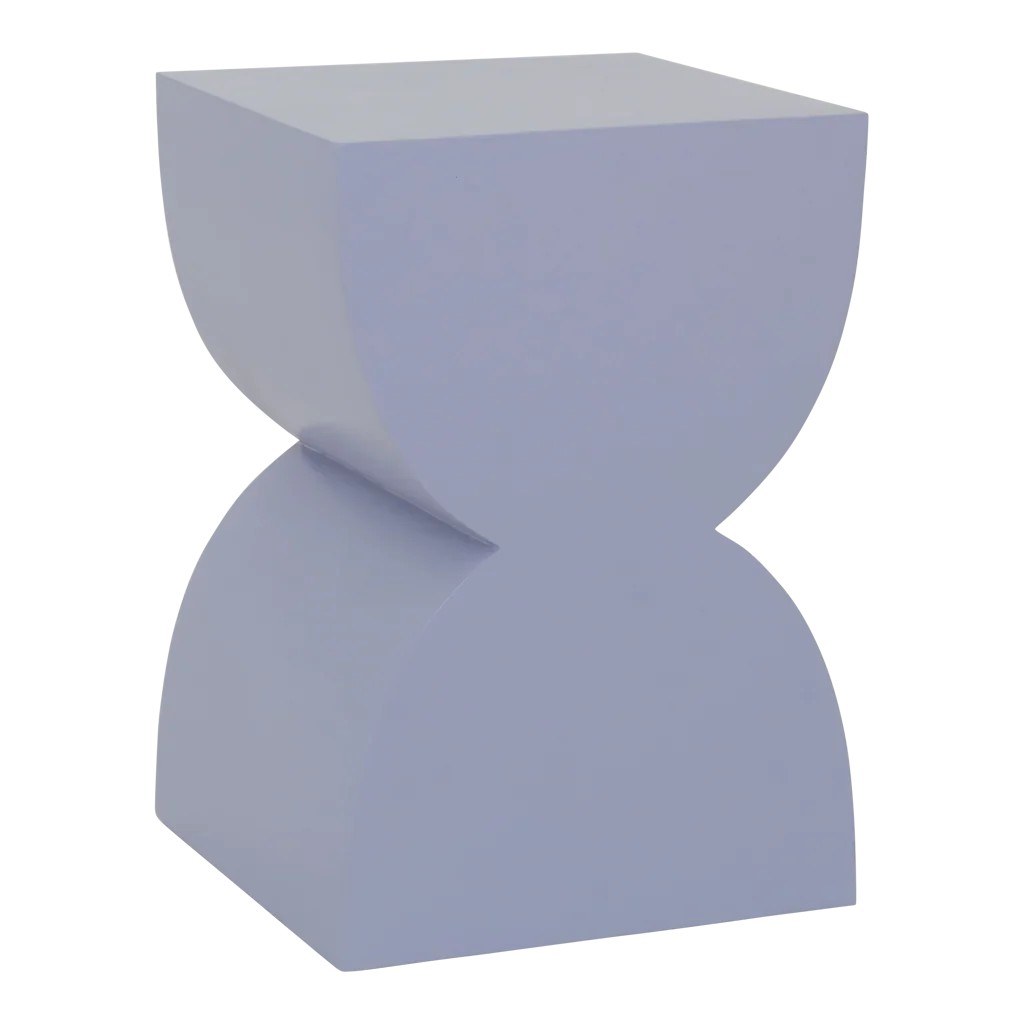 Table d'appoint Corvo par Urban Nature Culture, manguier, 2 coloris table d'appoint bois Corvo Urban Nature Culture, coloris lilas vue de trois quarts