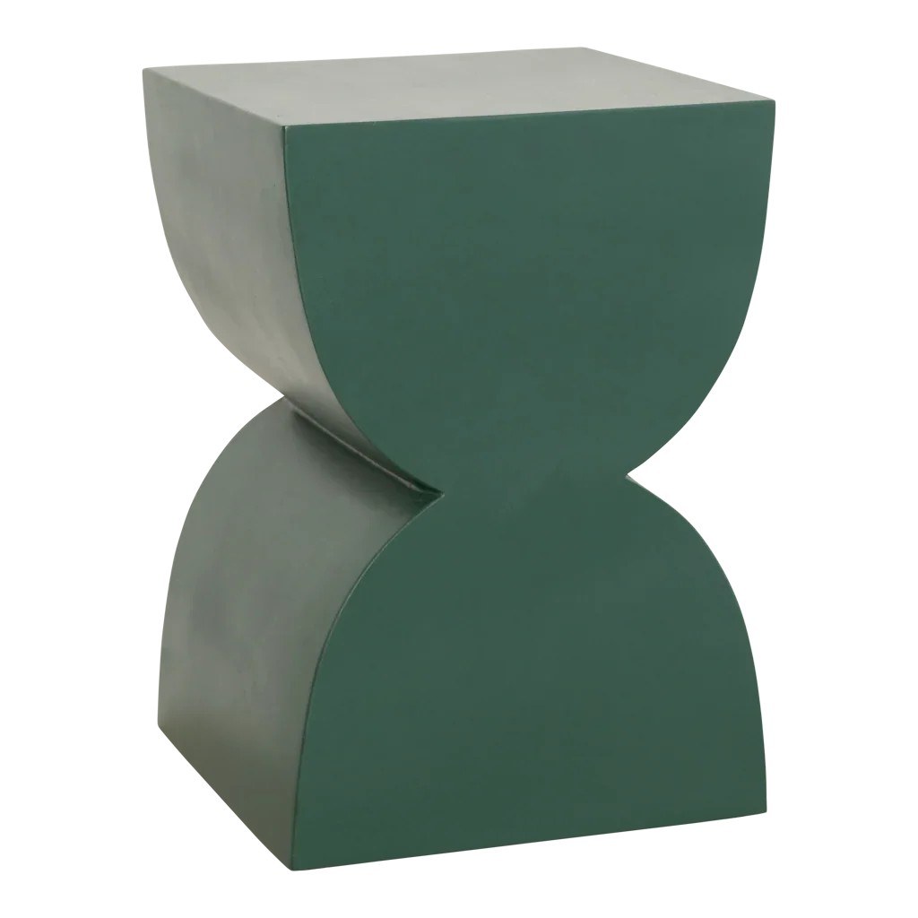 Table d'appoint Corvo par Urban Nature Culture, manguier, 2 coloris table d'appoint bois Corvo Urban Nature Culture, coloris vert laurier vue de trois quarts