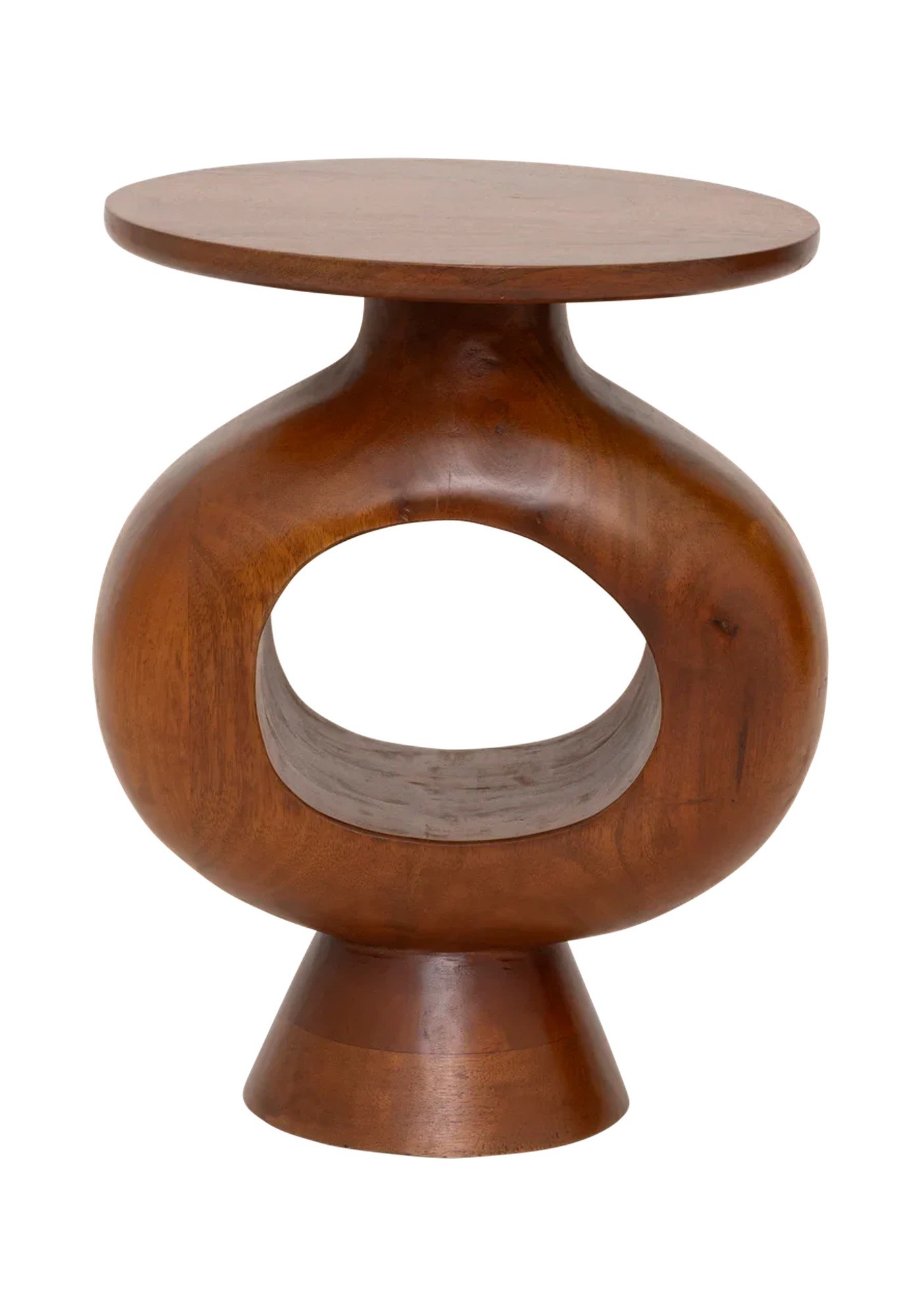 Table d'appoint Farren par Urban Nature Culture, manguier brun table d'appoint bois Farren Urban Nature Culture, rendu sur fond blanc