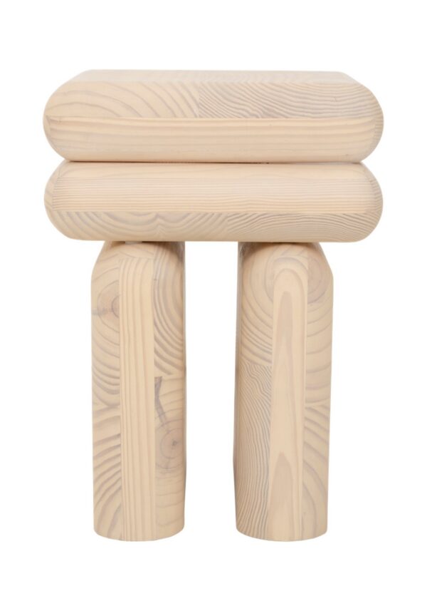 table d'appoint bois Mono Urban Nature Culture, rendu sur fond blanc