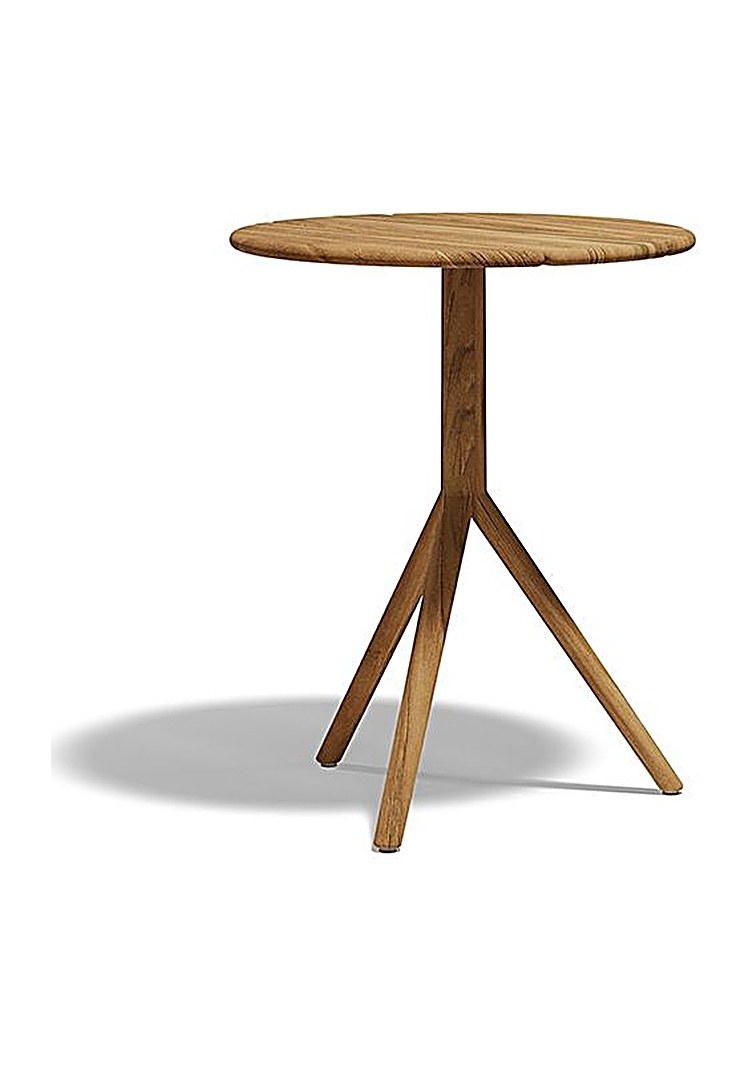 Table d'appoint Fusta en teck au design contemporain par Ramón Esteve x Vondom table d'appoint Fusta Vondom haute, hauteur 73 cm