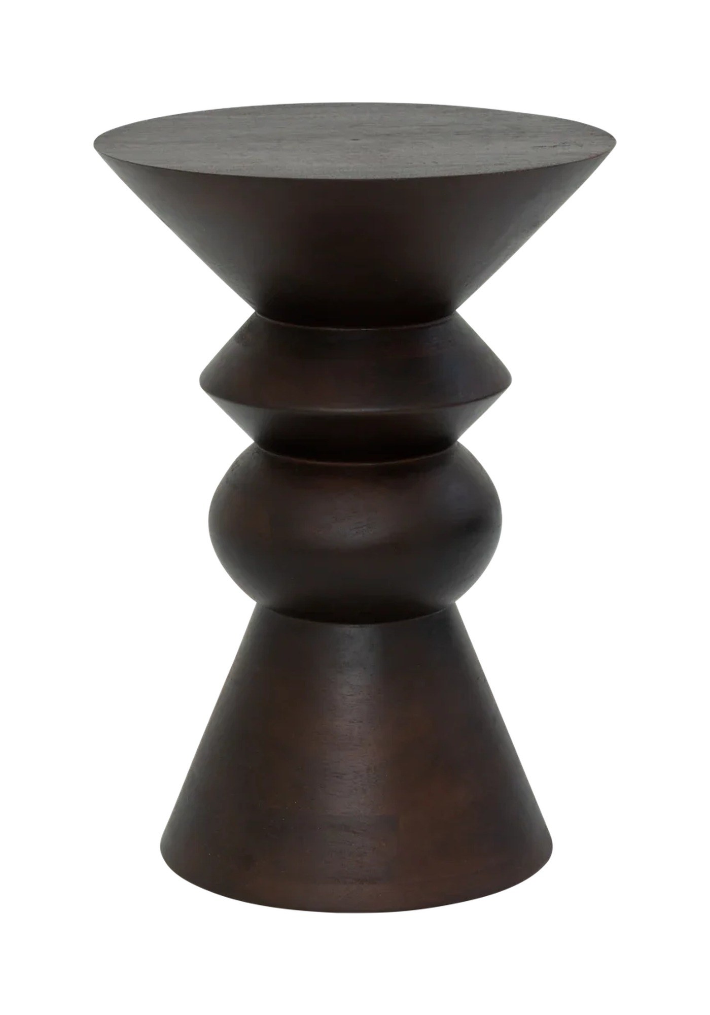 Table d'appoint Luova par Urban Nature Culture, manguier, 2 coloris table d'appoint manguier Luova Urban Nature Culture, coloris noyer sur fond blanc