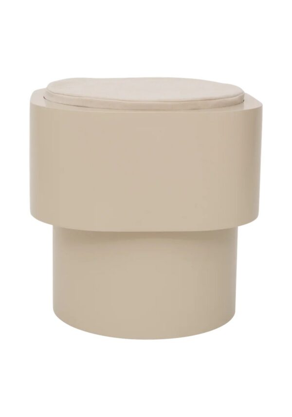 table d'appoint MDF Tabouret Urban Nature Culture, coloris kaki pâle sur fond blanc