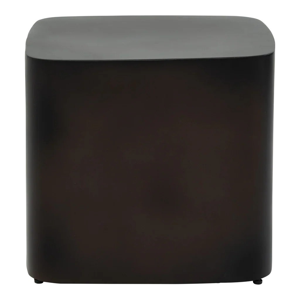 Table d'appoint Evan par Urban Nature Culture, métal brun mat table d'appoint métal Evan Urban Nature Culture, vue de face sur fond blanc