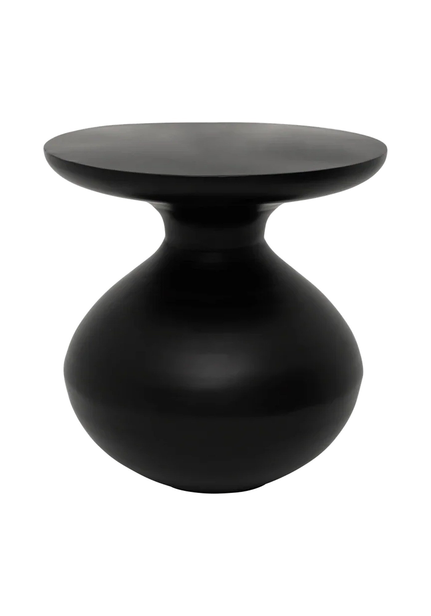 Table d'appoint Tummy par Urban Nature Culture, métal, 3 coloris table d'appoint métal Tummy Urban Nature Culture, coloris noir mat sur fond blanc