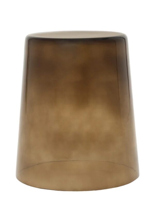 table d'appoint verre Kai Urban Nature Culture, verre recyclé brun cacao sur fond blanc